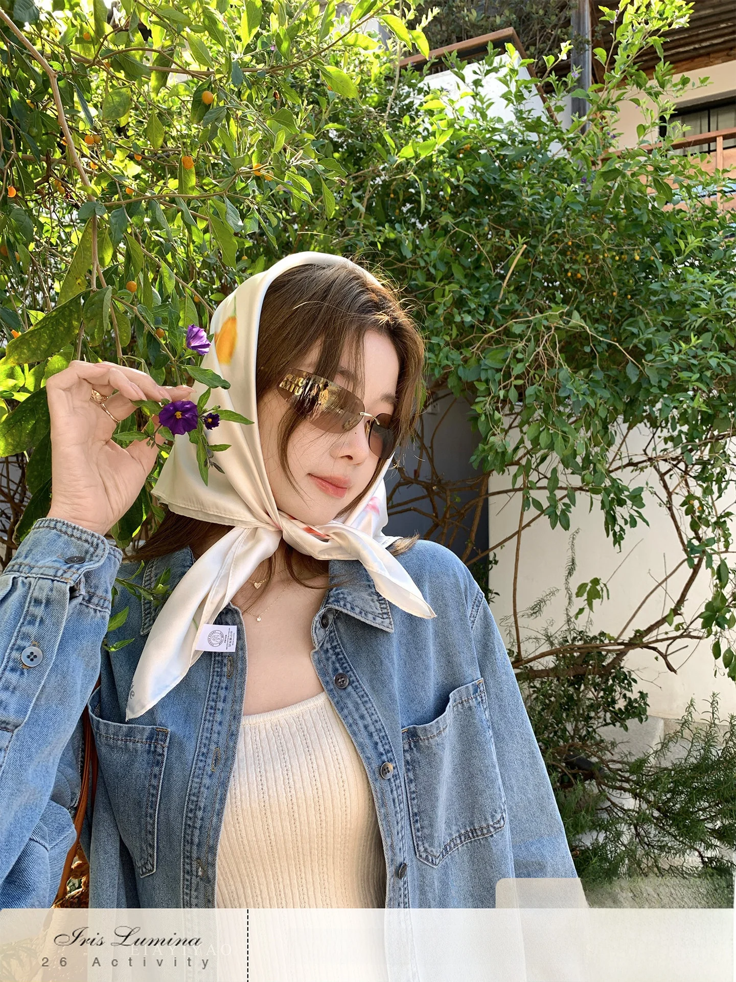 

Elegant Casual Long Sleeve Korean Style Women's Denim Shirt Cotton Sea Salt Soft Denim Cardigan Top for Summer Fashion