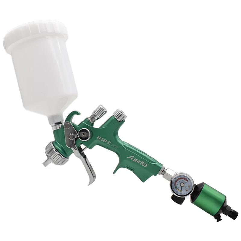 High Quality  LVLP Auarita Spray Gun L898 Painting Gun 1.3mm Nozzle With Air Regulator Water Based Air Spray Gun Airbrush