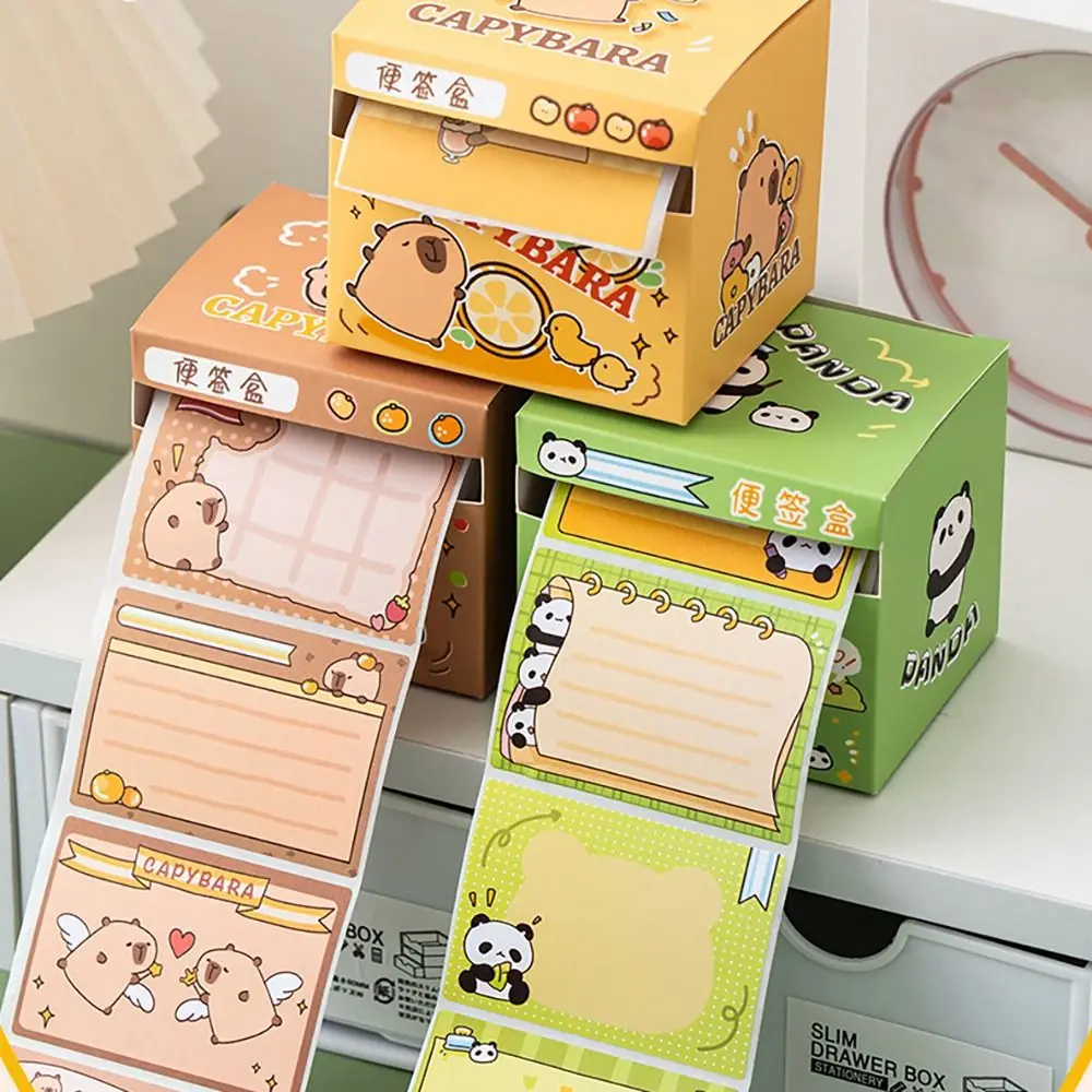مجموعة ملصقات وسائد مذكرات متعددة الوظائف ، تصميم قابل للانسحاب ، لاصقة كاملة ، ملصقات كابيبارا ، ملصقات قصاصات ذاتية الصنع ، هدايا للطلاب #1