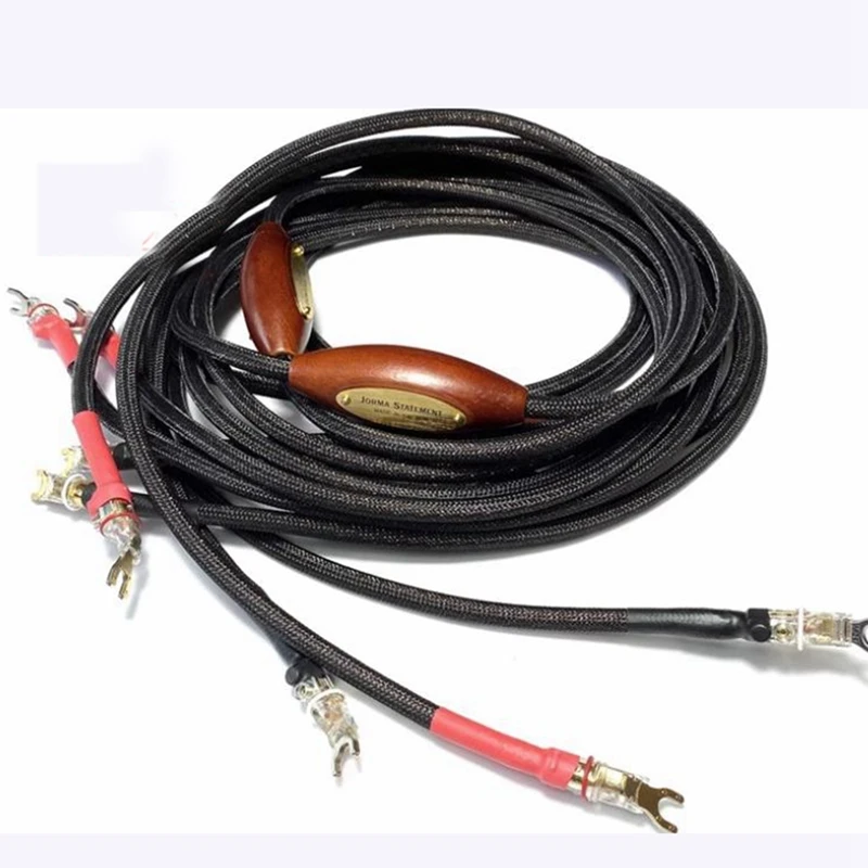 Hi End Design Hifi Statement Speaker Audio Cables With WBT-0681Cu Connector Plug For AMP Speaker CD Player