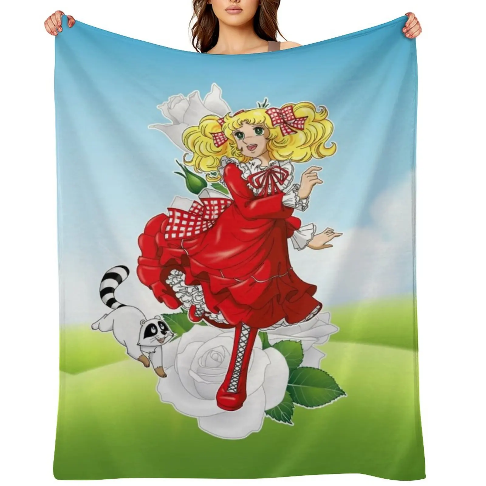 

Candy & Klin (Summer edit.) Throw Blanket For Sofa Thin Decorative Sofa Bed Fashionable Hair Blankets