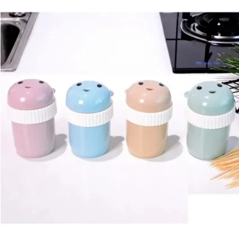 Lovely Cartoon Plastic Toothpick Dispenser, Portable Desktop Ornament for Coffee Table, Household Living Room Daily Small Supply