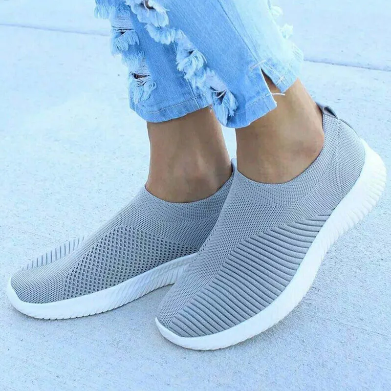 Women's Sneaker Slip On Women Sneakers Breather White Shoes Women Casual Sneaker Sports Shoes Comfortable Vulcanize Shoes Female