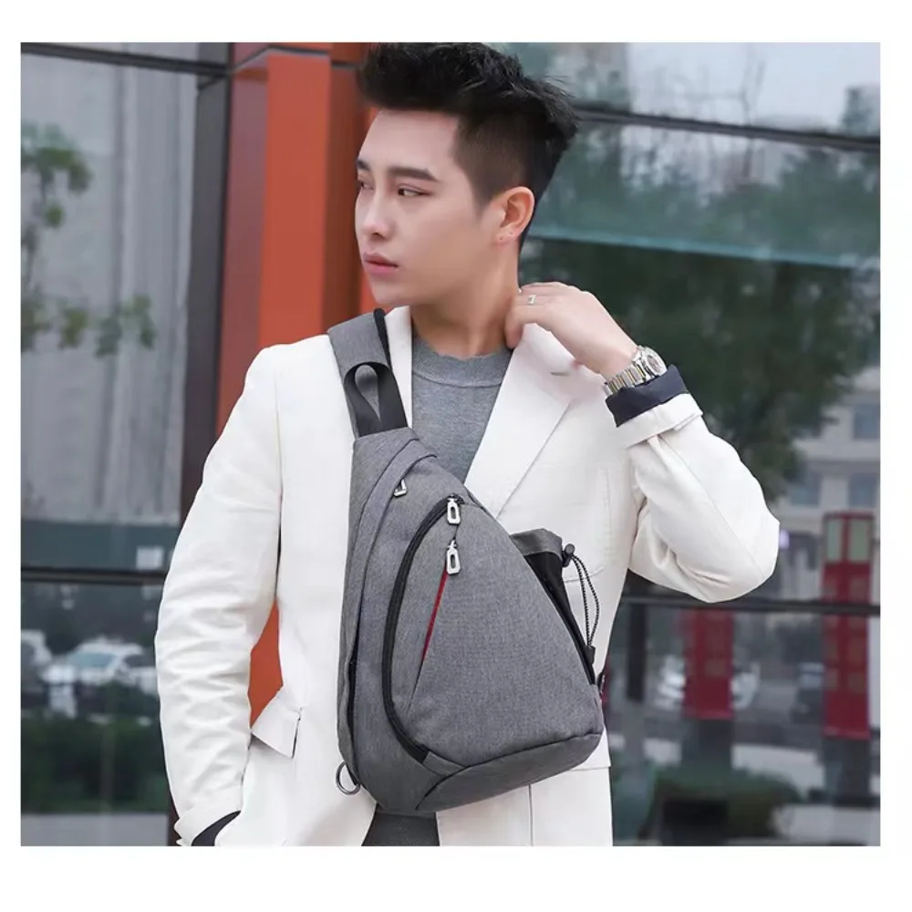 

Wear-resistant Oxford fabric men's sports chest bag, large-capacity multi-functional crossbody bag, travel and outdoor backpack