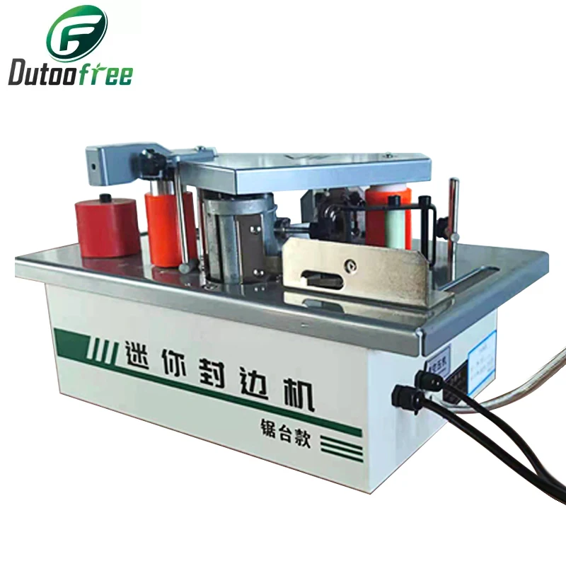 800W 220V Wood Manual Edge Banding Machine Double Side Gluing Portable PVC Edge Bander Woodworking Edge Banding Machine