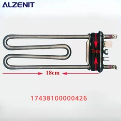 New Heating tube 17438100000426 For Midea Drum Washing Machine 18.8CM 230V 1800W Heater Wire Washer Repair Parts