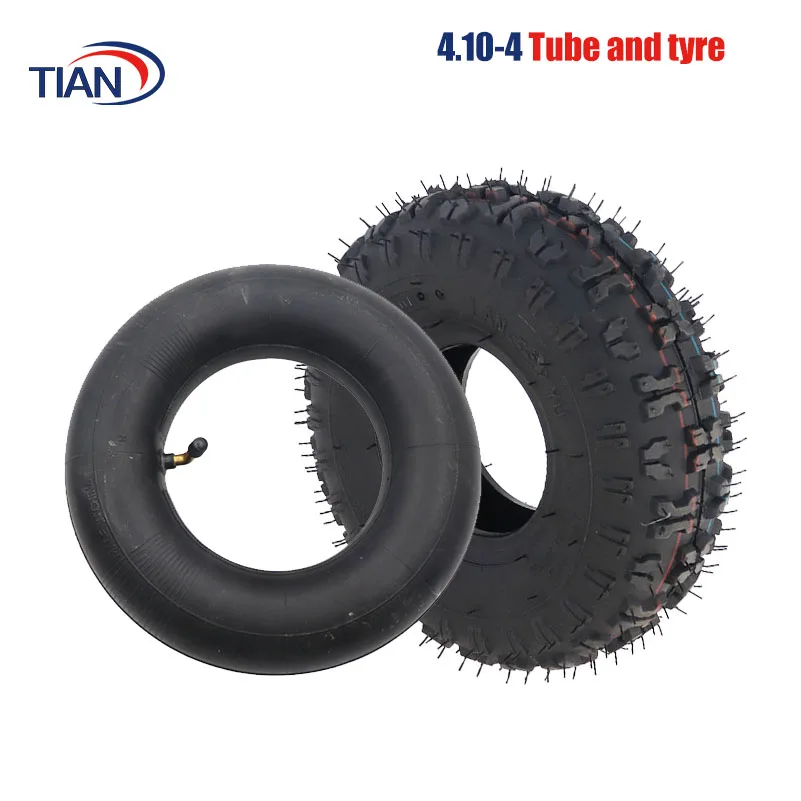 10 Inch 4.10/ 3.50-4 Tyre 4.10-4 Outer Tires Inner Tube Fit Electric Tricycle Trolley Electric Scooter Warehouse Car