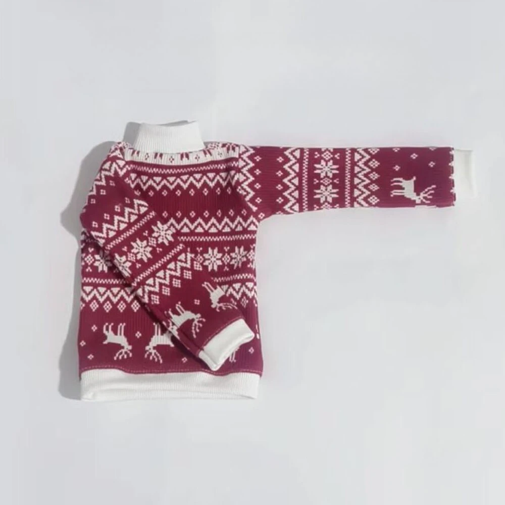 1/3 1/4 1/6 roupas de boneca para 60/45/30cm bjd boneca menina brinquedo vermelho gola alta manga comprida vestir-se jogar casa presente boneca acessórios