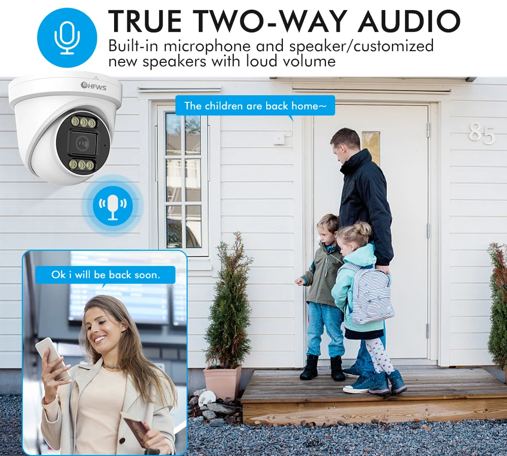 OEM نظام أمان الشبكة المنزلية 8MP 4K 25FPS PoE Dome IP كاميرا للرؤية الليلية كشف الحركة خيارات تخزين البيانات NVR #4