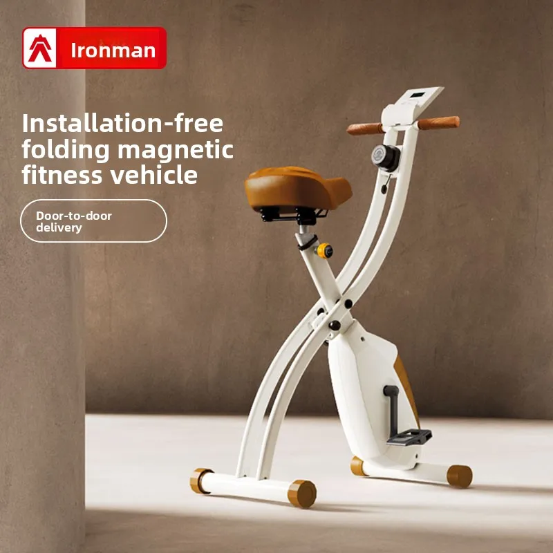 

IRONMAN Small Installation-Free Foldable Magnetic Exercise Bike Pedal Bike Spinning Bike