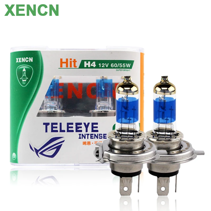 XENCN H4 P43t Halogen Car Headlamp 12V 60/55W White Original Bulbs 5000K Xenon Look OEM Quality Auto High Low Beam Lamps 2 Pcs