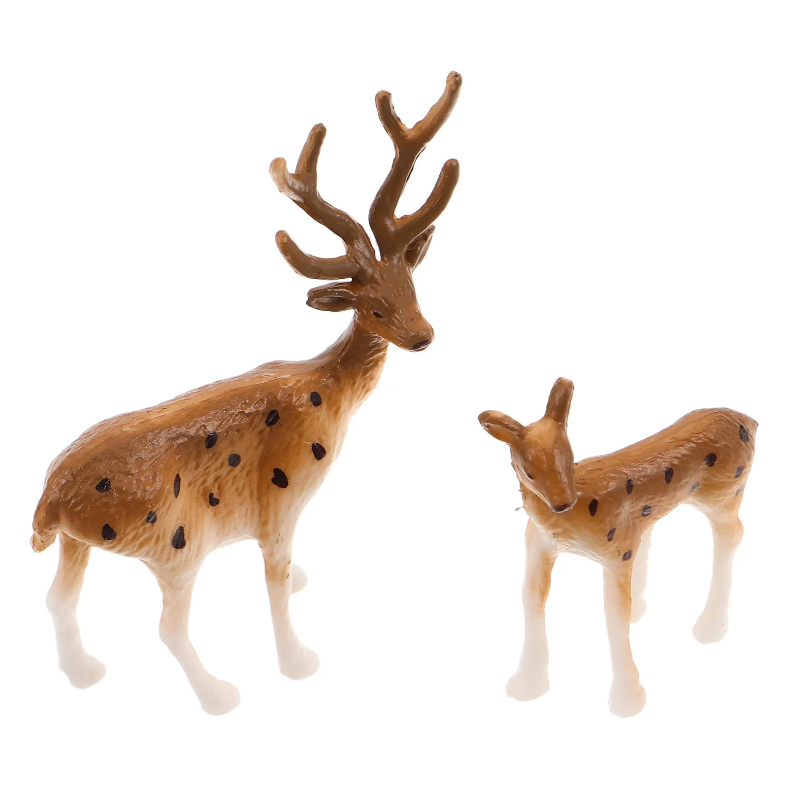 20Pcs Mini Elk Christmas Deer Decorations Realistic Forest Animal Statues Desktop Cake Toppers Craft Realistic Deer Decorations