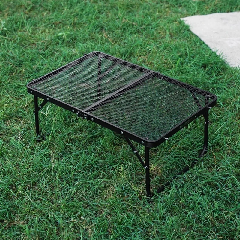 

Outdoor Garden Folding Table Aluminum Alloy Picnic Grid Tables Ultra Light Portable Brewed Coffee Barbecue Camping Table Pliante