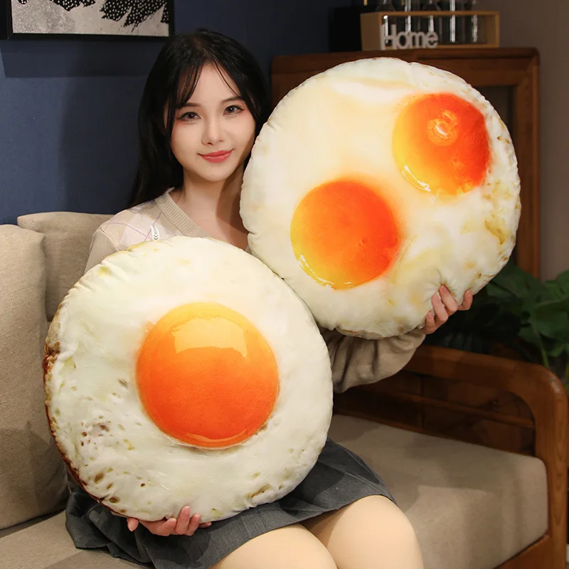 1pc 40cm Fried Egg Poached Egg Simulation Cushion Double Yellow Single Yellow Office Study Rest Seat Cushion