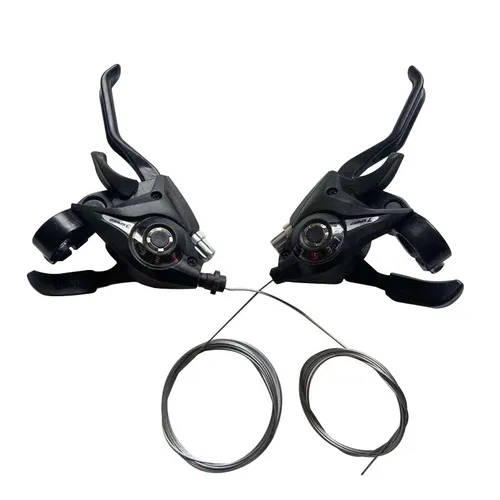 Imagen 1 del producto Palanca de cambios de ST-EF51 para bicicleta de montaña Shimano, 1 par, 3X7,8 velocidades o juego, freno en V negro