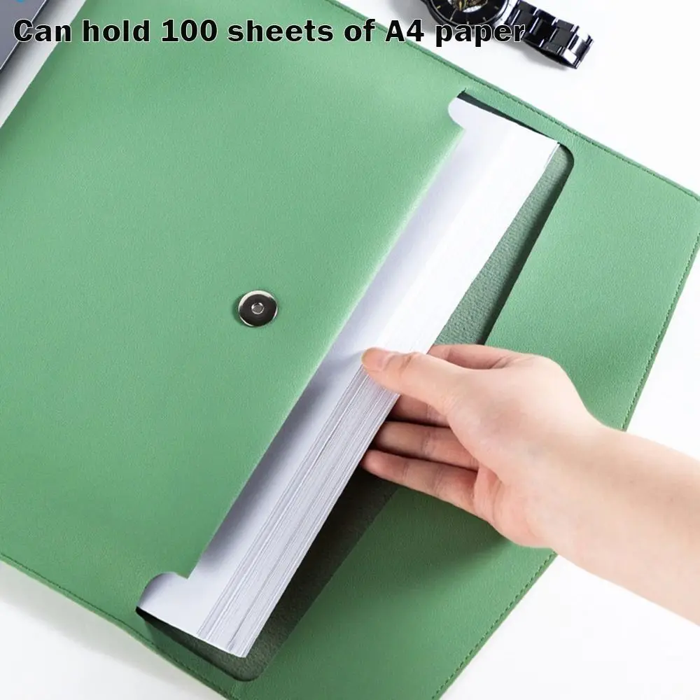 A4 A5 Envelope Folder Leather Leather Document Pouch Large Capacity A4 A5 Leather File Folder File Organizer Pouch