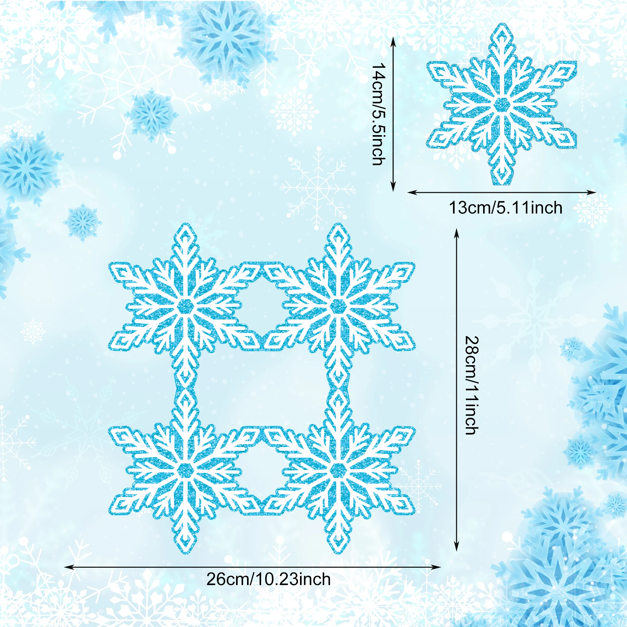 20/40/60 stücke Winter Schneeflocken Geformte Servietten für Abendessen Dekoration Abendessen Papier Taschentücher Für Weihnachten Party Decor liefert – Detail 2