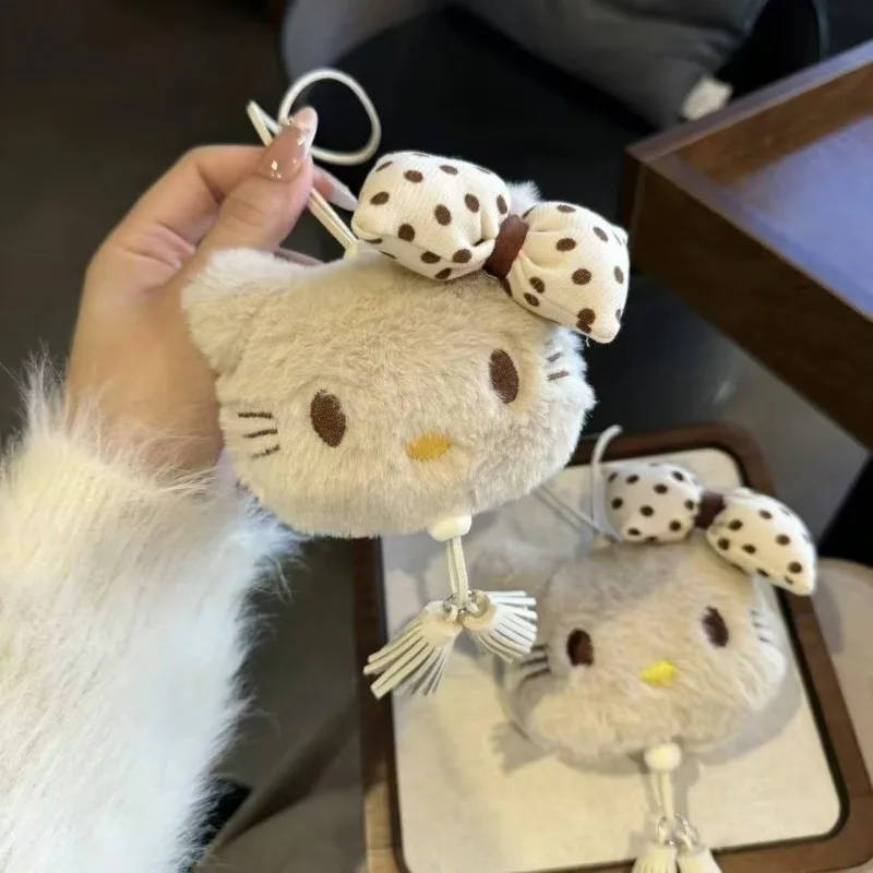 

Sanrio Hello Kitty Plush Keychain Cute Anime Action Figures Key Backpack Doll Pendant Keyring Ornament Decoration Gifts for Girl