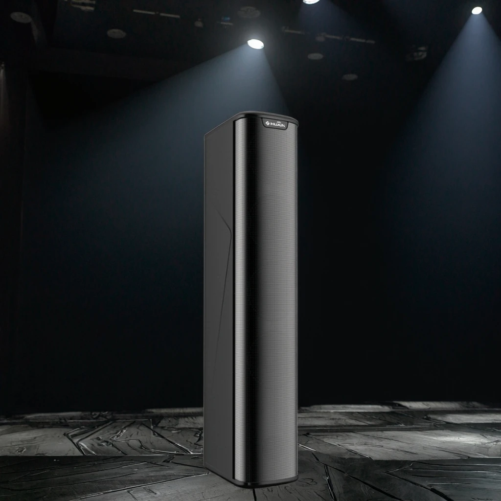 4*3 Inch Column Active Full-range Array Speaker Coating 100W RMS/200W Peak 100Hz-20kHz for Indoor/Outdoor