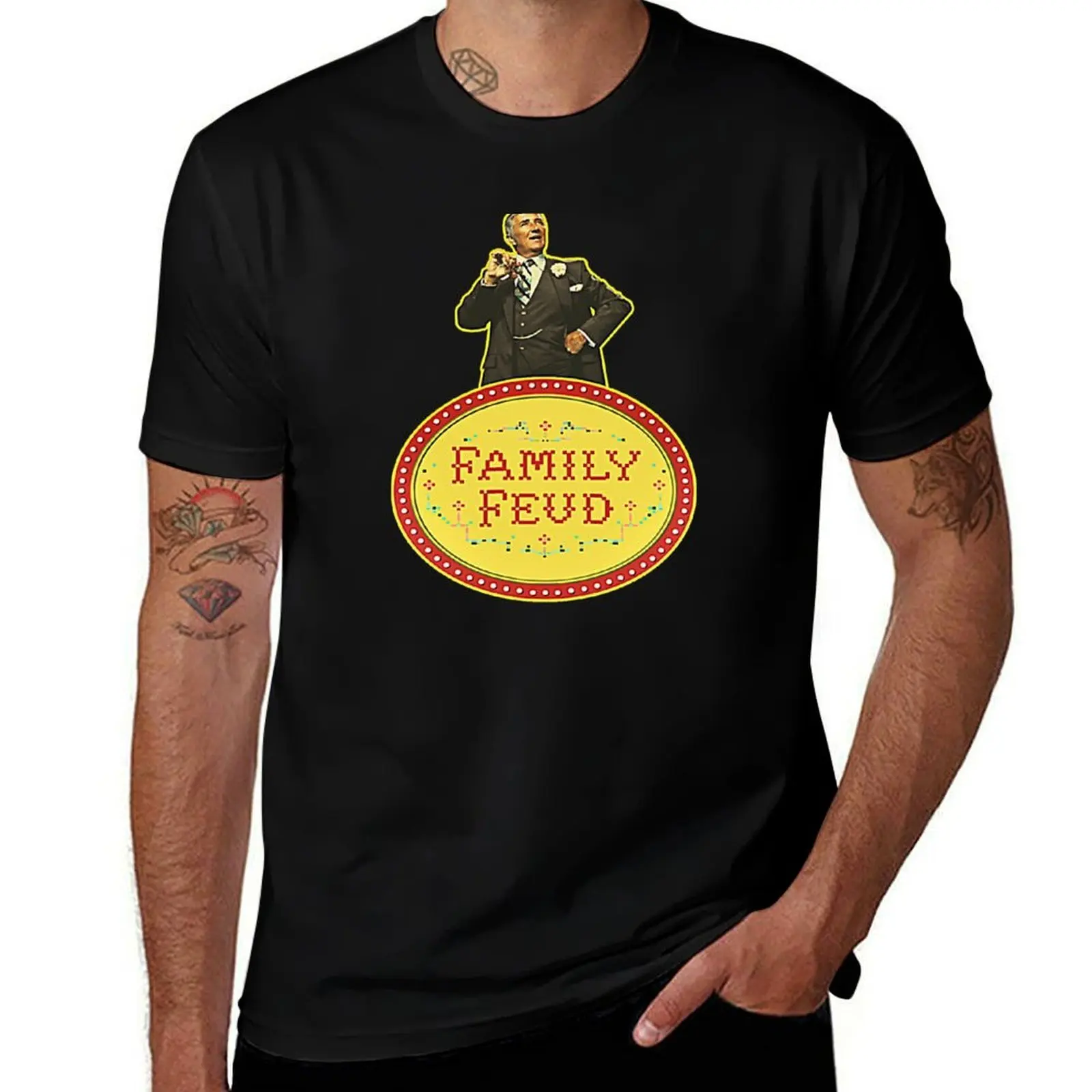 Family Feud Richard Dawson T-Shirt Basic Crew Neck Short Sleeve Top T-Shirt
