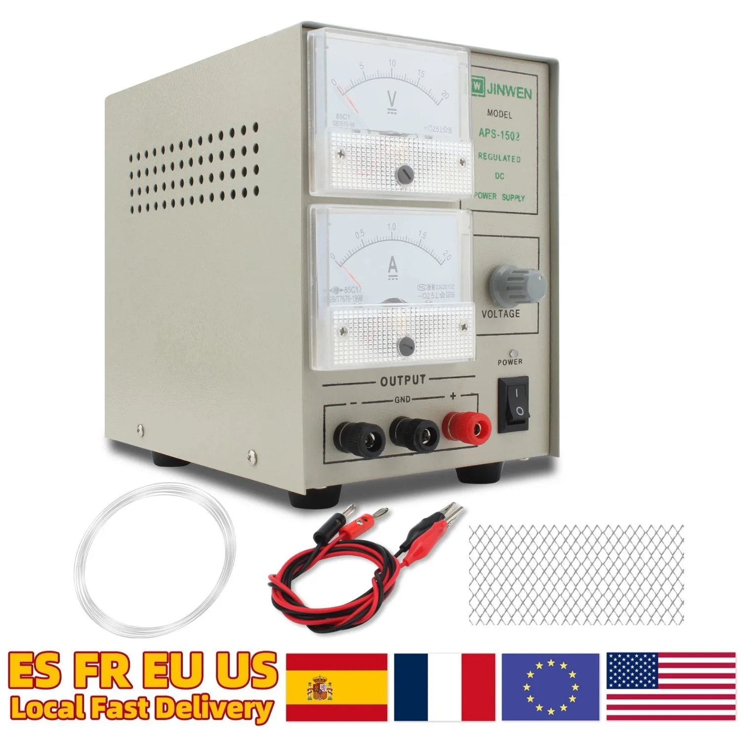 110V 1502 Jewelry Gold Plating Machine 2A, Adjustable Voltage Electroplating Equipment with Titanium Mesh for Silver Gold Plating Kit, Metal Processing Equipment Jewelry Gold Electroplating Machine