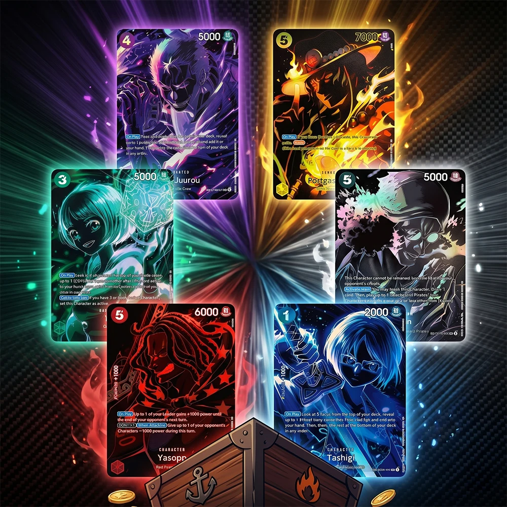 

6Pcs/set Anime OPCG Collection Card OP12 Legacy of The Master Portgas D. Ace SP ST13-011 Tashigi Zoro-Juurou Foil Flash Card
