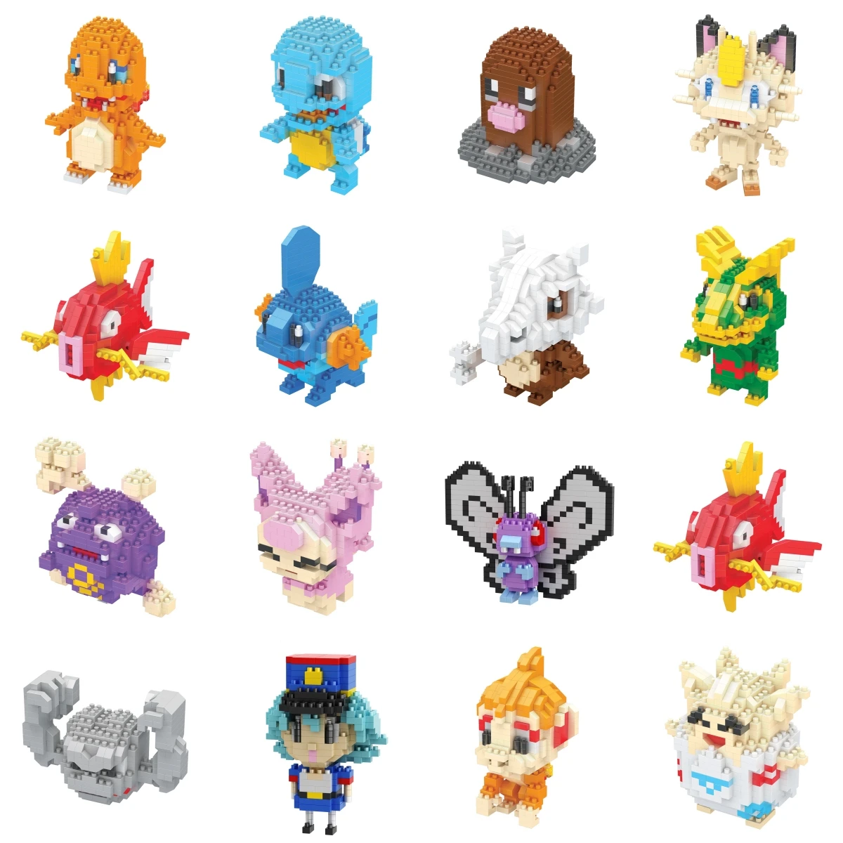 Pokemon Small Building Pokemon Nanoblock Cartoon Pikachu Animal Model Education Game Graphics Pokemon Toys For Kids Birthday