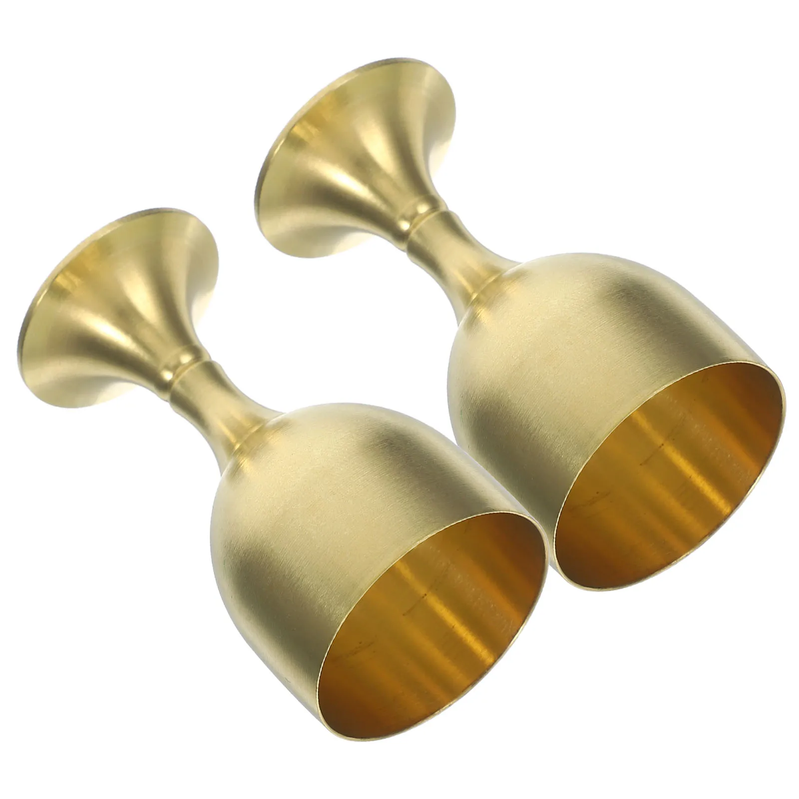 

2pcs Copper Cups Large Capacity Drinking Goblets Brass Glass Worship Ritual Home Temple Metal Offering