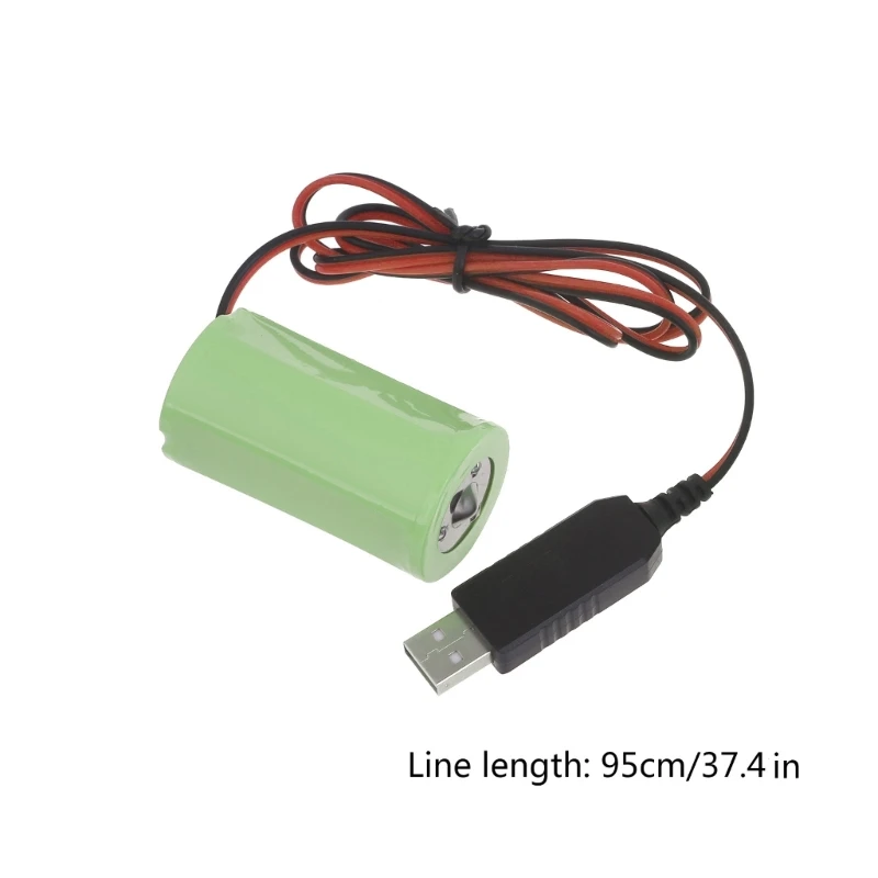 Universale USB 5V 2A a 1.5 v1a LR20 D cavo di alimentazione a batteria fittizio linea di eliminatori di batterie per torce a Gas giocattolo