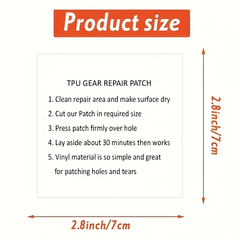 5/10/15pcs TPU Transparent Self Adhesive Nylon Patches Sticker Cloth Tent sofa Down Jacket Raincoat Umbrel Repair Tape