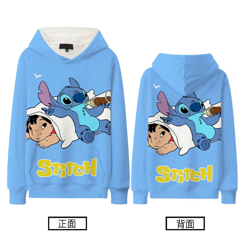

Disney Boys Girls Pullover Hoodies Funny Cute Stitch Alien Print Soft Comfy Stylish Loose-Fit Large Long Sleeve Autumn Winter