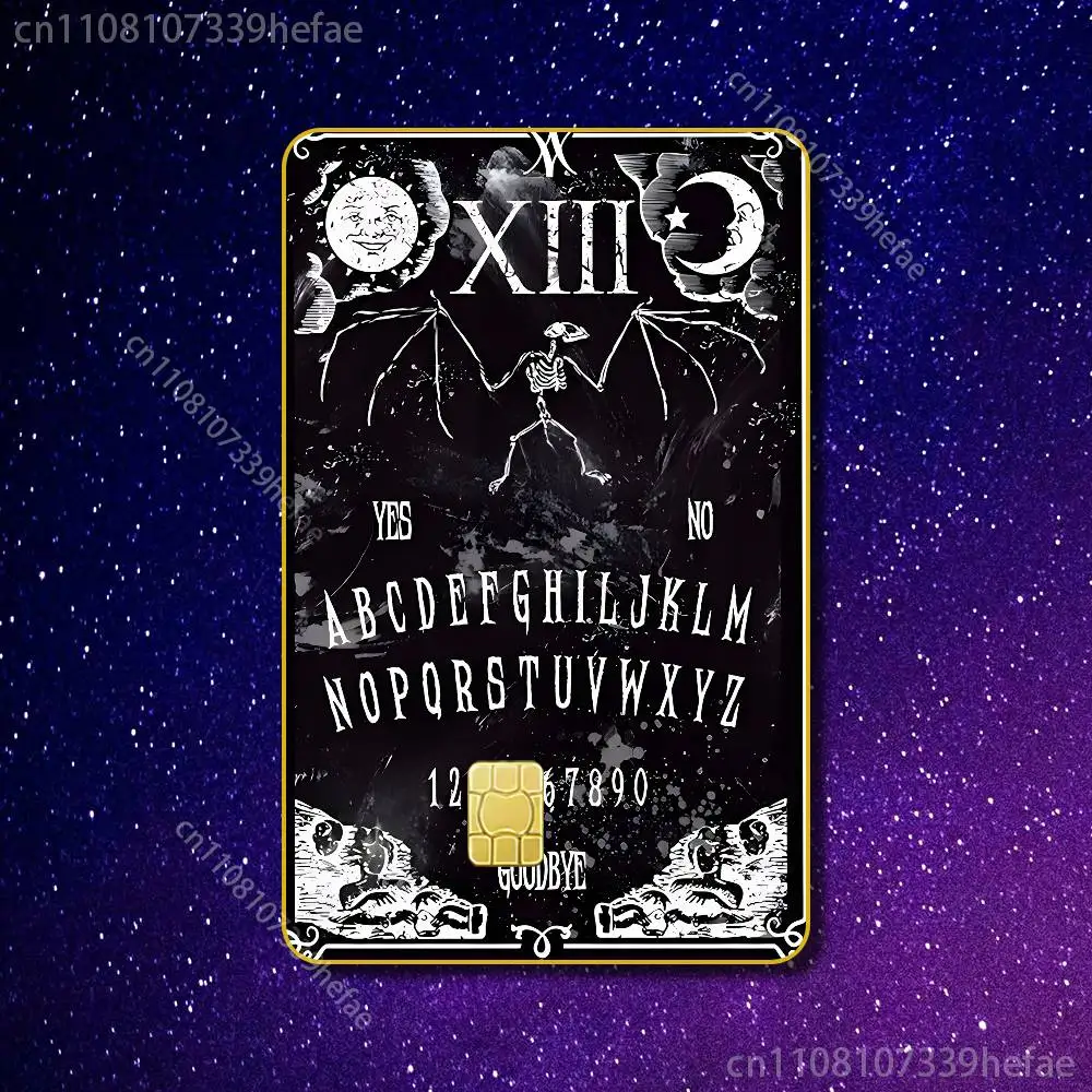 Art Ouija Board Bank Credit Cards Bus Pass Stickers Cool Decoration Waterproof 4PCS Card Protective Film