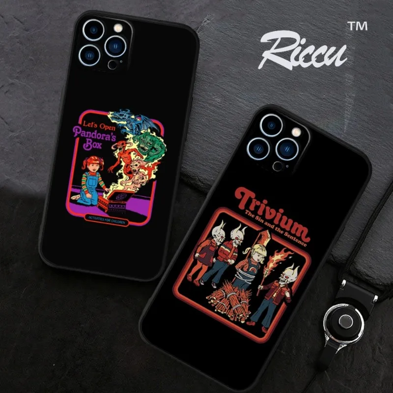 Funny Halloween Let's Summon The Devil Phone Case FOR IPhone 14 13 11 12 Pro 8 7 Plus X 13 Pro MAX XR XS MINI Black Covers