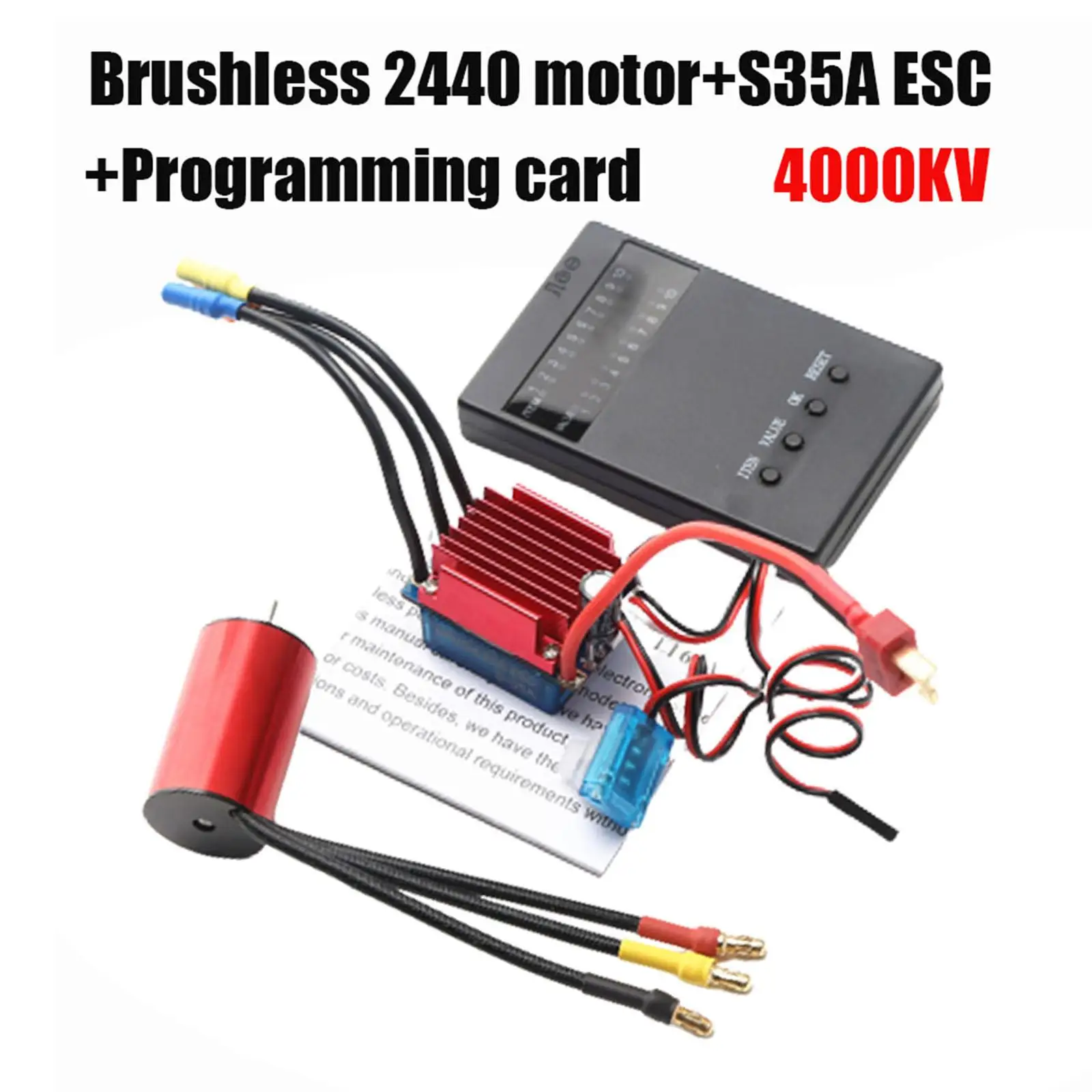 

2440 Brushless Motor 35A ESC Programming Card Set Professional Update Parts Replace for 1:14 Scale RC Car Replace Parts Parts