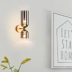 Nordic Creative LED Luxury Wall Lamp Living Room Glass Fashion Modern Minimalist Bedside Wall Light Bedroom Fixtures Lighting