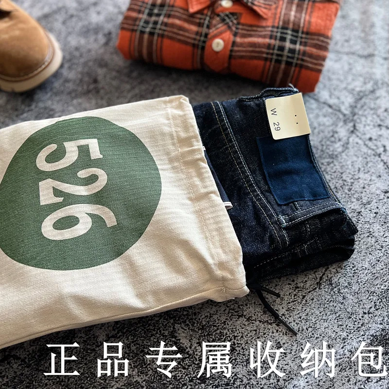 جينز Selvedge النيلي ثقيل الوزن للرجال مغسول مسبقًا متوسط الارتفاع مستقيم الساق سليم صالح الراقية الأمريكية الرجعية سراويل تقليدية #5