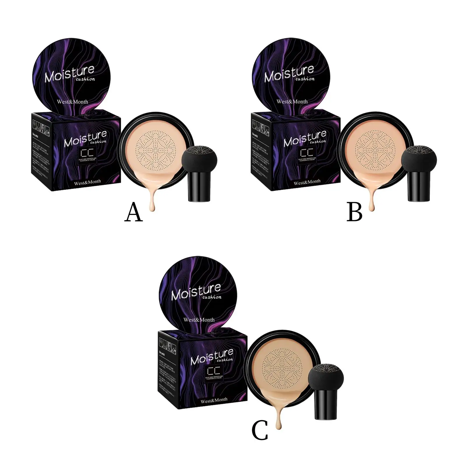 Mushroom Head Air Cushion cc Cream, Foundation Highlighting Conceal Flaws and Invisible Pores