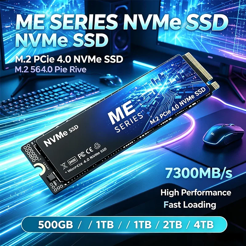 New ME SSD M2 PCIe4.0 NVMe SSD 500G 1TB 2TB PCIe3.0 500g 4tb Hard Drive Hard Drives Hdd Disk hd for Laptop Desktop PS4 PS5