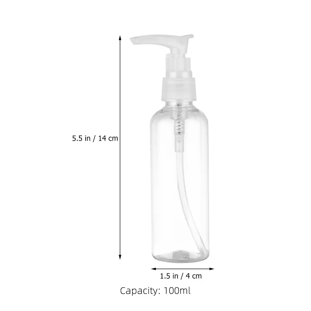 4 pz 100 Ml Presse Bottiglie Dispenser di Plastica Portatile Emulsione Contenitore di Liquido Per Il Viaggio Shampoo Lozione Lavaggio Del Corpo Riutilizzabile