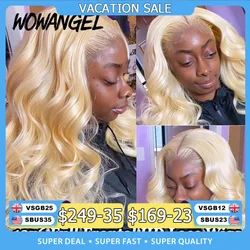 32inch 250% 13x6 HD Lace Frontal Wigs Melt Skins Natural Scalp 613 Blonde Body Wave Wig HD Lace Closure Human Hair Wigs Glueless