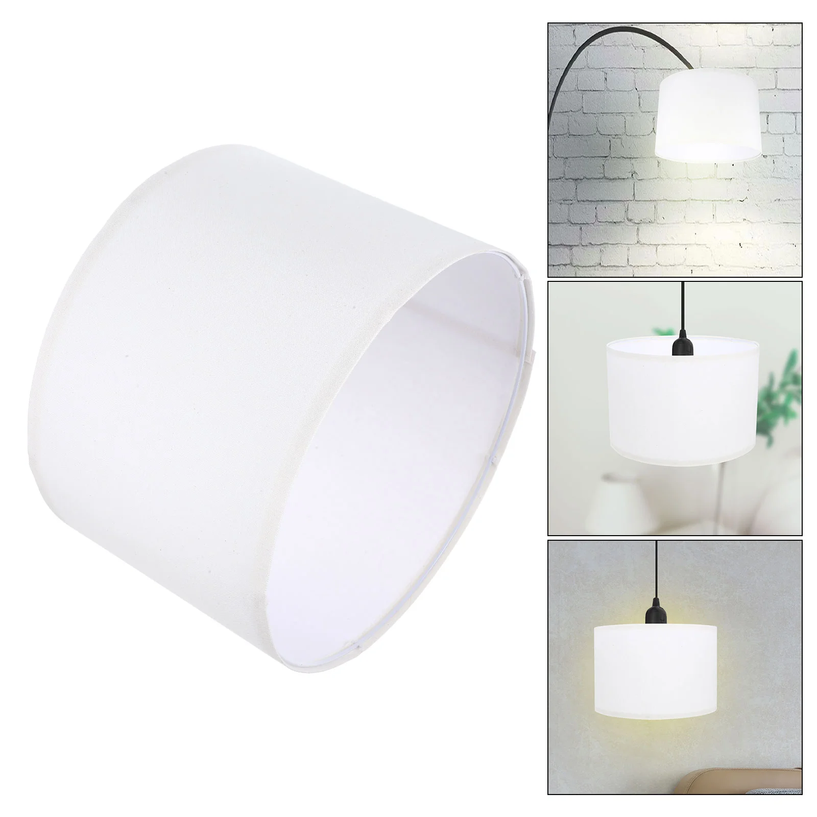 

Fabric Lampshade Ceiling Lights Floor Lampshades for Cloth Wall Mask Retro Style Metal Replacement Chandelier Drum