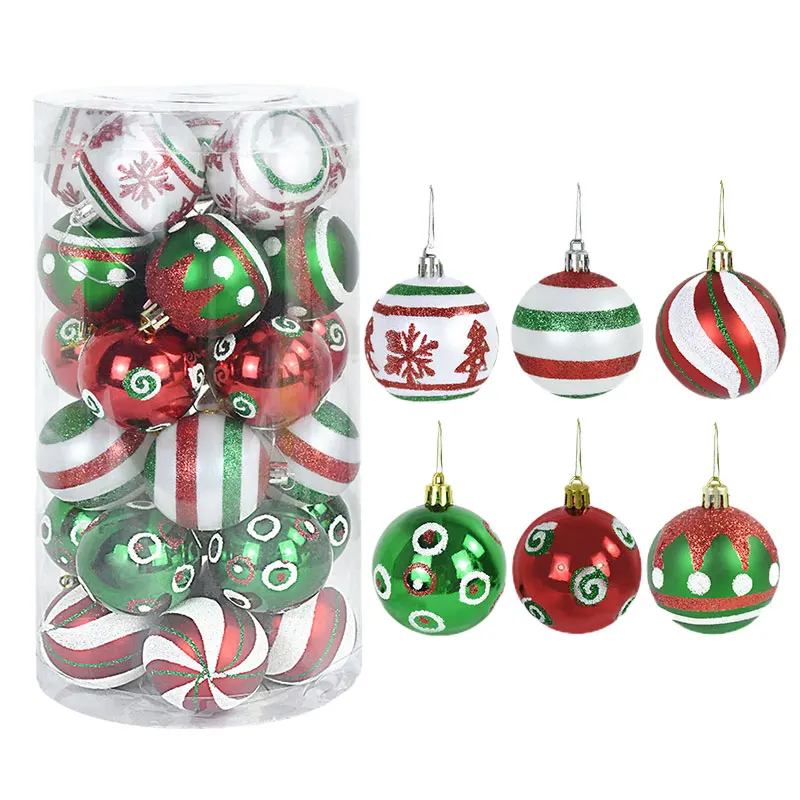 

30Pcs 6cm Christmas Balls Decorations Christmas Tree Hanging Pendant Ornaments Plastic Xmas Ball for Home Decor Navidad 2023