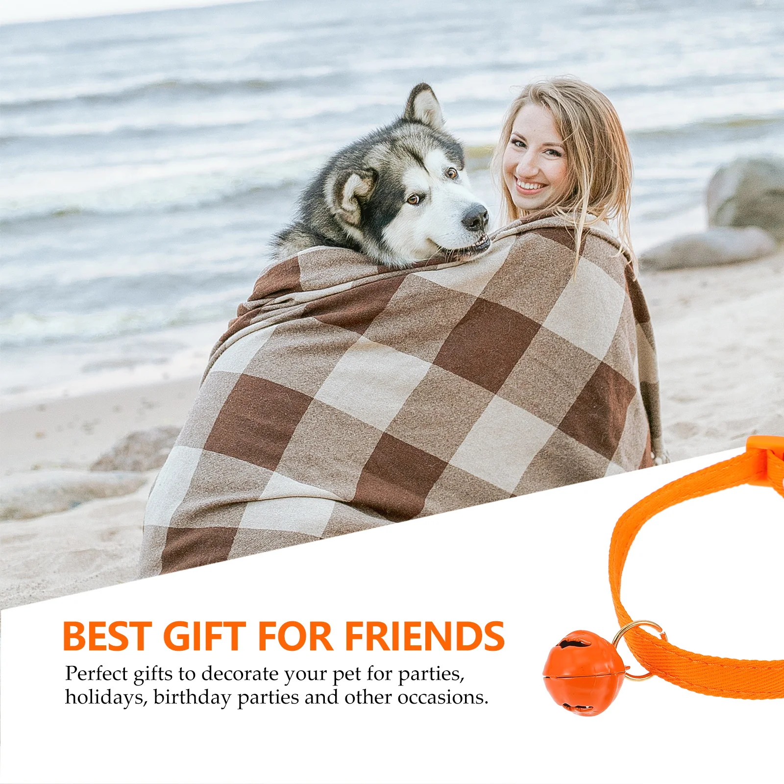 

2pcs Pumpkin Ghost Pendant Halloween Pet Collar Adorable Bright Dress Up Dog Cat Neckchain Comfortable Safe Material