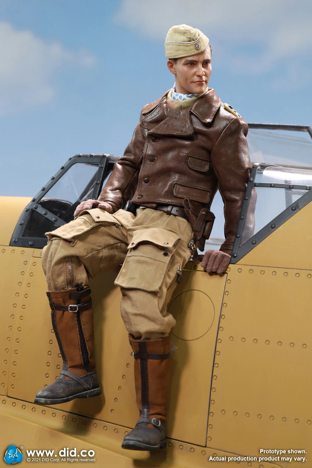 Scale 1/6 DID D80154 WWII Star of Africa Pilot Hero Hans Joachim Marseille E60060 Fashion Leather Coat Top For 12inch Slim Body