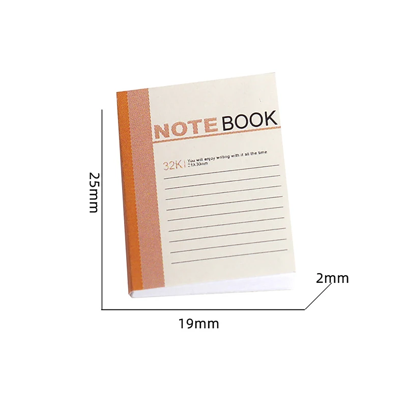 Hot 4Pcs 1/12 Dollhouse Mini Notebook Exercise Book Model Dollhouse Study Decoration Dolls House School Stationery Accessories