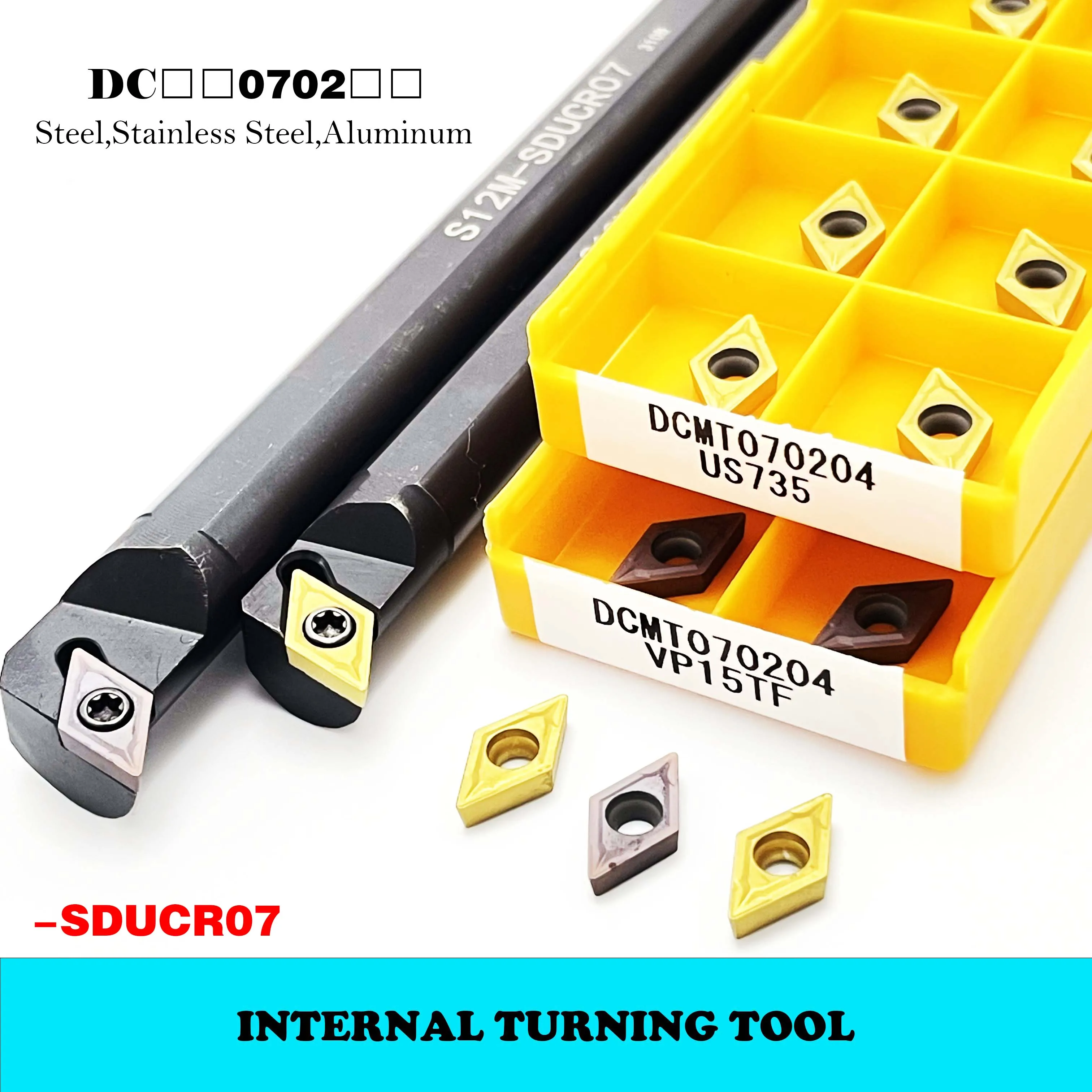 S08K S10K S12M S14N S16Q SDUCR SDUCR07 Internal Turning Tool Holder Lathe Cutting Tool Boring Bar For Carbide Insert DCMT070204