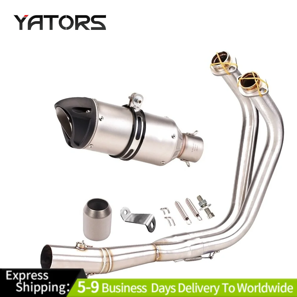 Full System Exhaust Header Pipe Muffler Tips 51mm For Yamaha MT-07 FZ07 2014-24 Exhausts Pipes