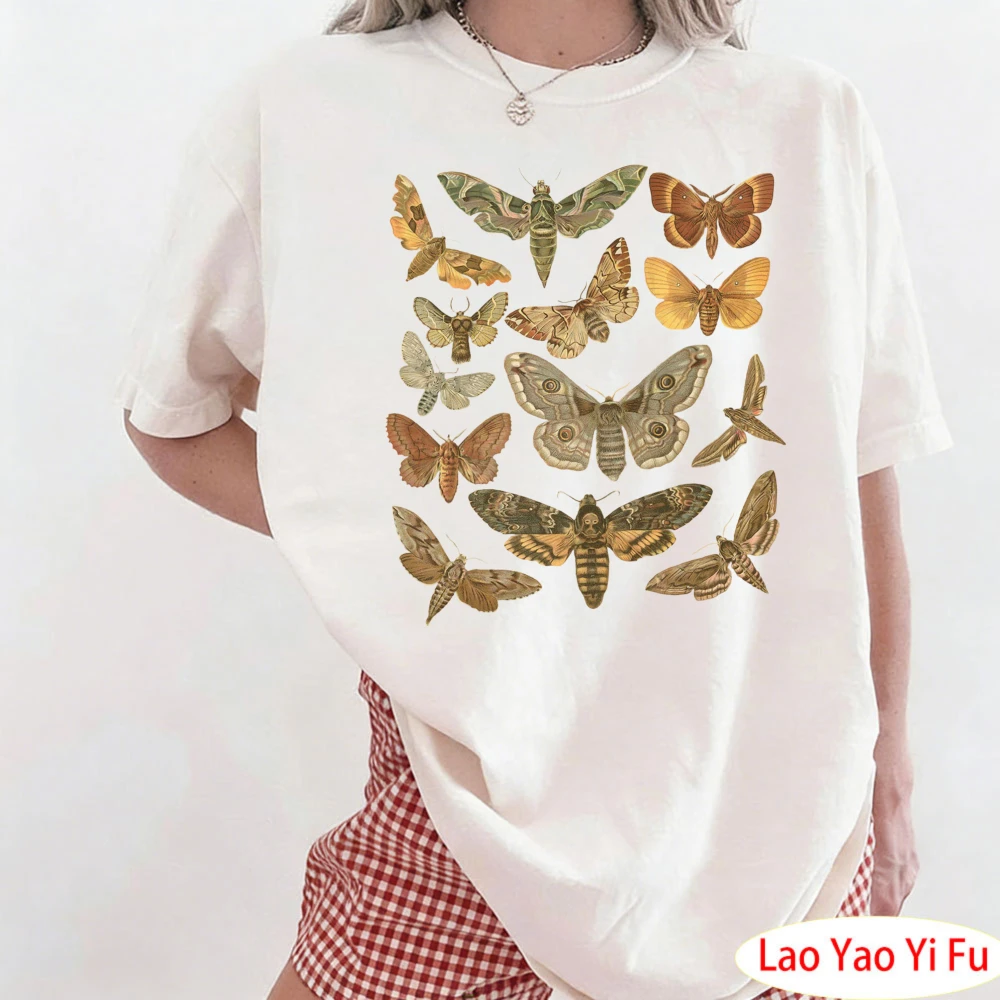 Butterfly Shirt Moth Tops Cottagecore Shirt Bug Clothes Aesthetic Tees Cottage Core Tees Goblincore Clothes Dark Academia Shirt