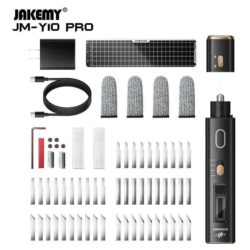 

JM-Y10 Pro Electric Ultrasonic Cutting Knife for Mobile Phone Repair Multi-function 3D Printed Parts Glue Rust Removal