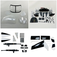 Roban New 600 HSM Airwolf Helicopter Fuselage Replacement Parts Window /Landing Gear/Tail Spare Part
